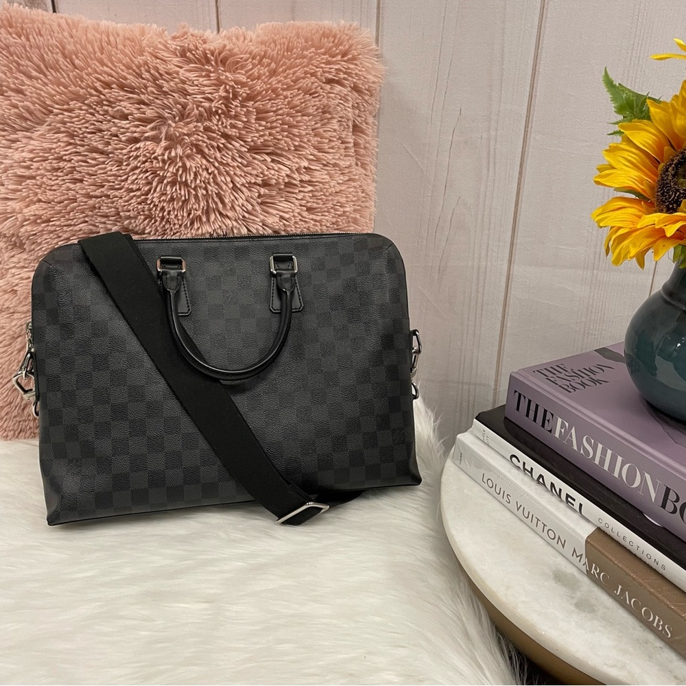 Vintage Louis Vuitton Graphite Checkered Briefcase
